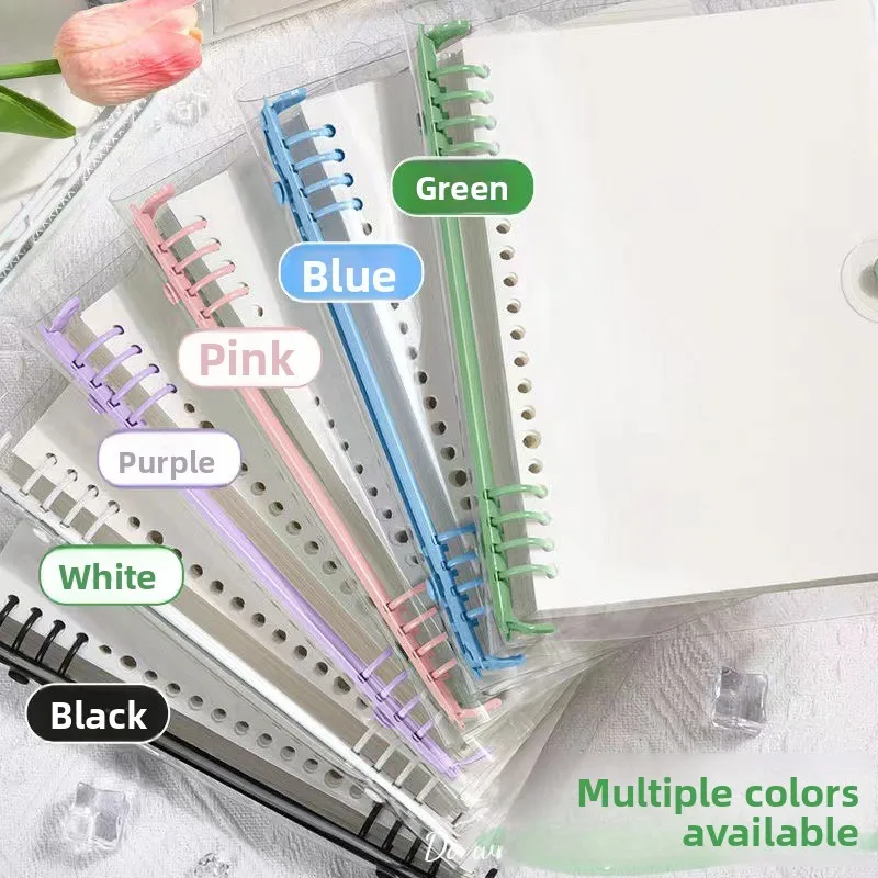 120Pages A5 Loose Spiral Notebook Detachable Coil Notebook PVC Waterproof Cover Simple Student Notepad School Supplies