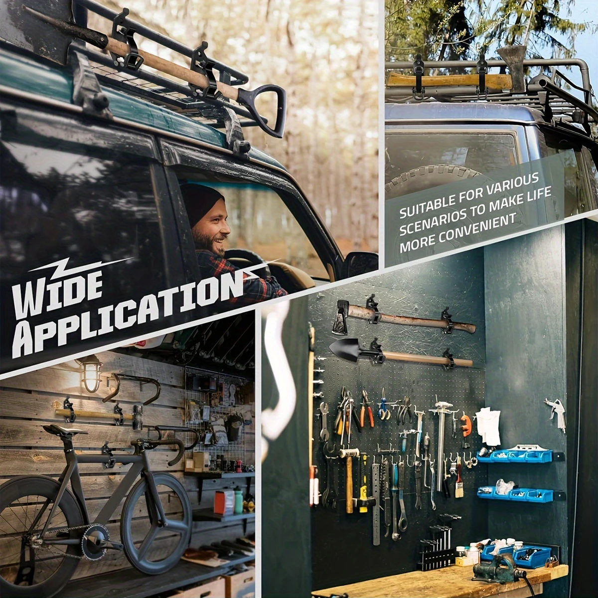 Werkzeug Befestigungs Halterung Wand Montage Halterung Für Auto Dach Rack Schaufel Axt Quick Release Clamp Schaufel Halterung Auto RV Boot halterung