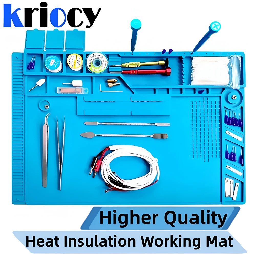 Siliconen soldeermat ESD antistatische warmte-isolatie Moederbord Elektronica Telefoonreparatie Onderhoud Werkplatform Pad