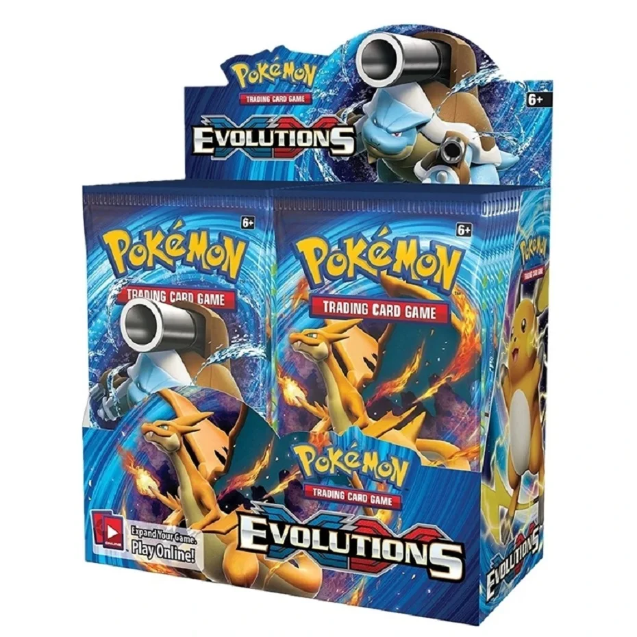 Lo más nuevo, 324 Uds., tarjetas de Pokémon Sun & Moon XY Evolutions, caja de refuerzo de Pokémon, juego de cartas coleccionables, juguete para niños