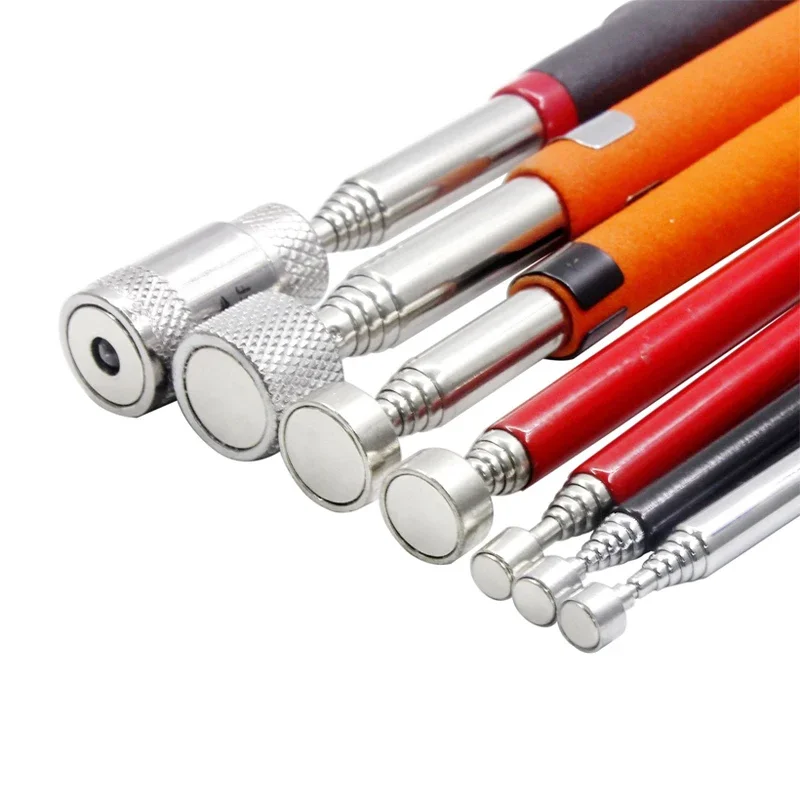 Mini bolígrafo magnético telescópico portátil, herramientas prácticas, capacidad para recoger tuercas, perno, varilla de recogida extensible