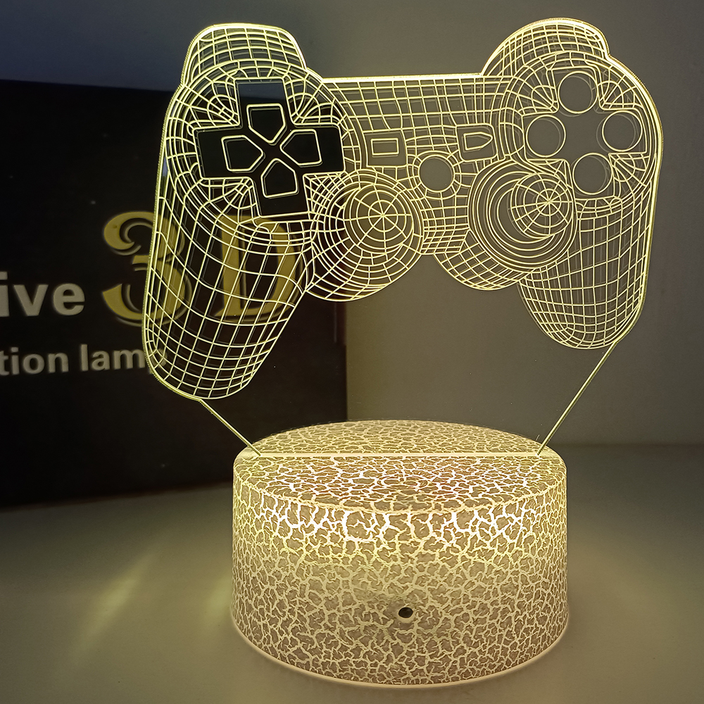 Não perturbe gamer no trabalho luz noturna 16 cores mudando gamepad lâmpada ilusão 3d para playstation4 para homens adolescentes e crianças