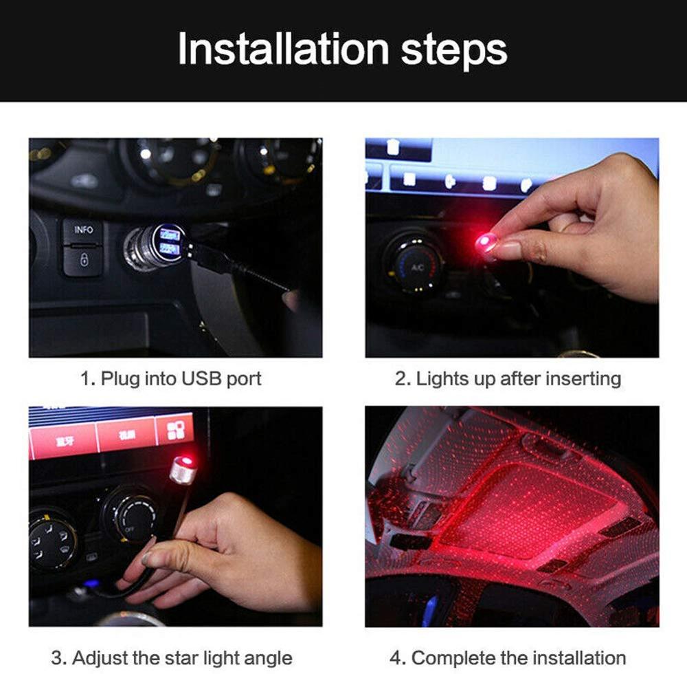 Autodak Sfeer LED Ster Projector Licht Romantisch USB Laser Podiumlicht Thuisfeest Decoratief Sterrenlicht Voor Slaapkamer DJ