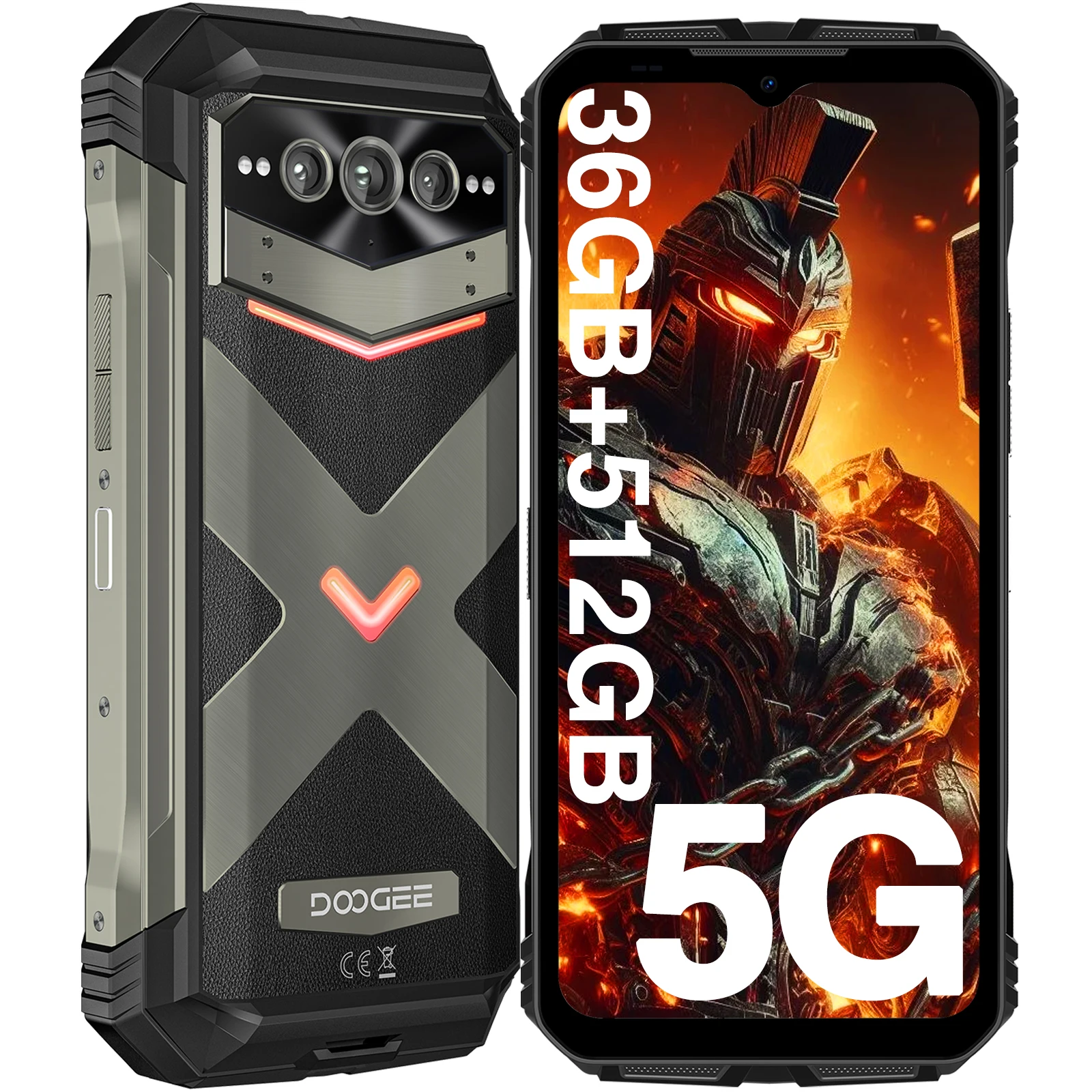 Global Version DOOGEE V Max Plus 5G Rugged Phone 22000mAh Battery 200MP AI Camera 6.58 FHD + 120Hz 36GB(16 + 20) 512GB Android 14
