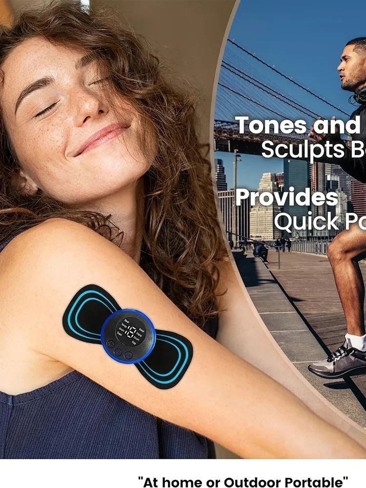 Elektrische nekmassager EMS spiermassagestimulator Laagfrequent instrument Terug Cervicale kuitpleisters Pijngewrichten Mini-apparaat