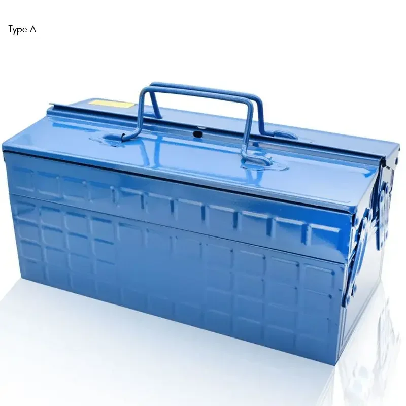 Kim Loại Hộp Dụng Cụ Di Động 3-Khay Treo Tường Thép Hộp Đựng Dụng Cụ Bảo Quản Ban Tổ Chức Cho Gia Đình Thợ Điện Phần Cứng Sửa Chữa 34x16x15cm