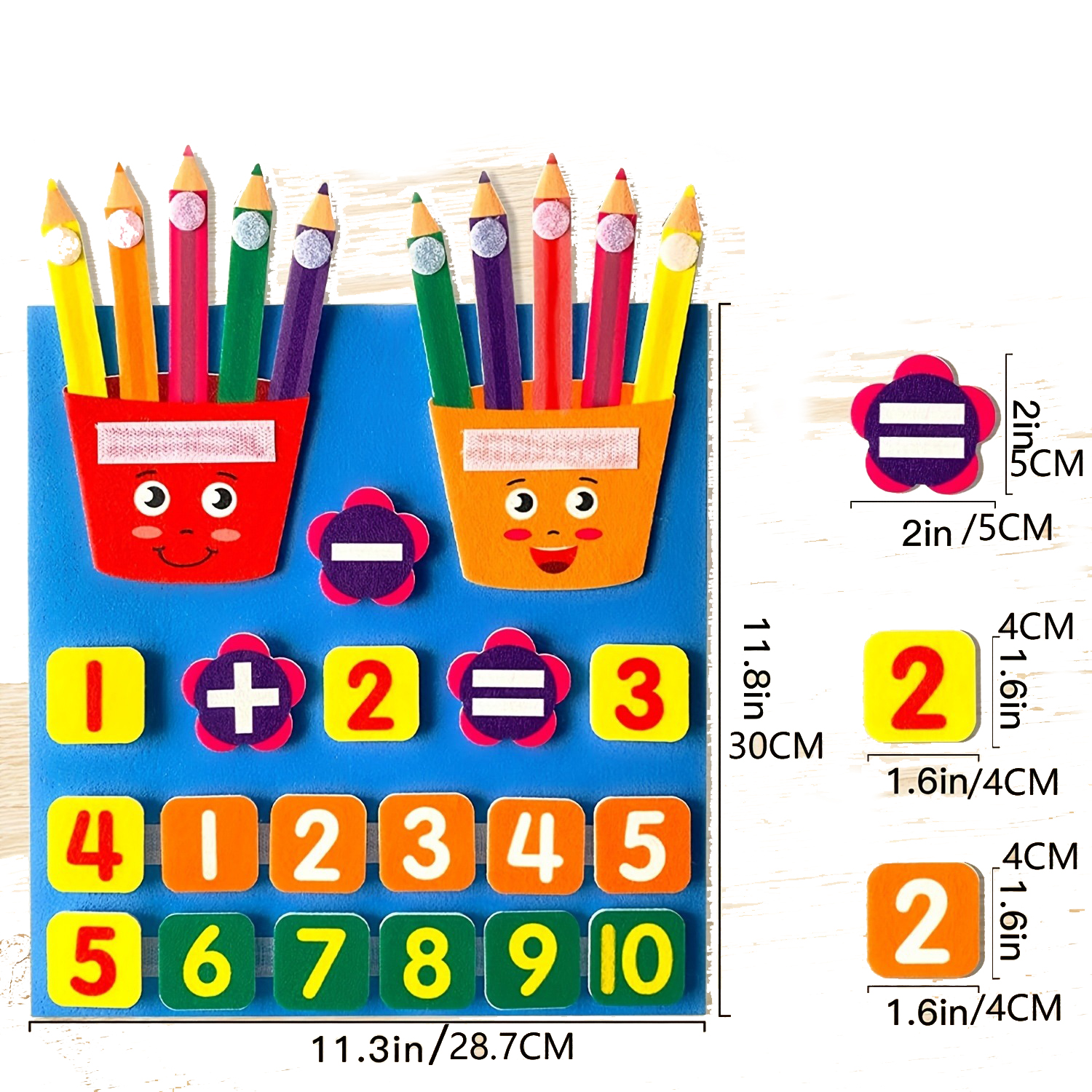 Felt Early Education Toys Digital DIY Addition And Subtraction Practice Toddler Teaching Aids Finger Digital Early Education