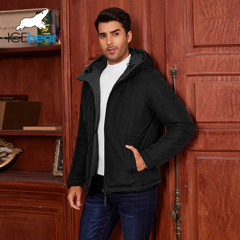 Icebear 2024 neue Winter Herren jacke warmes Fleece reversibler Herren mantel mwd4966i