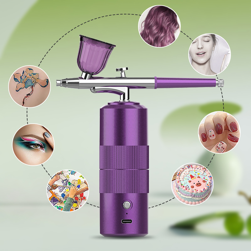 Máquina de impressão de arte em unhas, spray de alta pressão, reabastecedor de água, spray portátil, adequado para arte em unhas, maquiagem, pintura, bolo