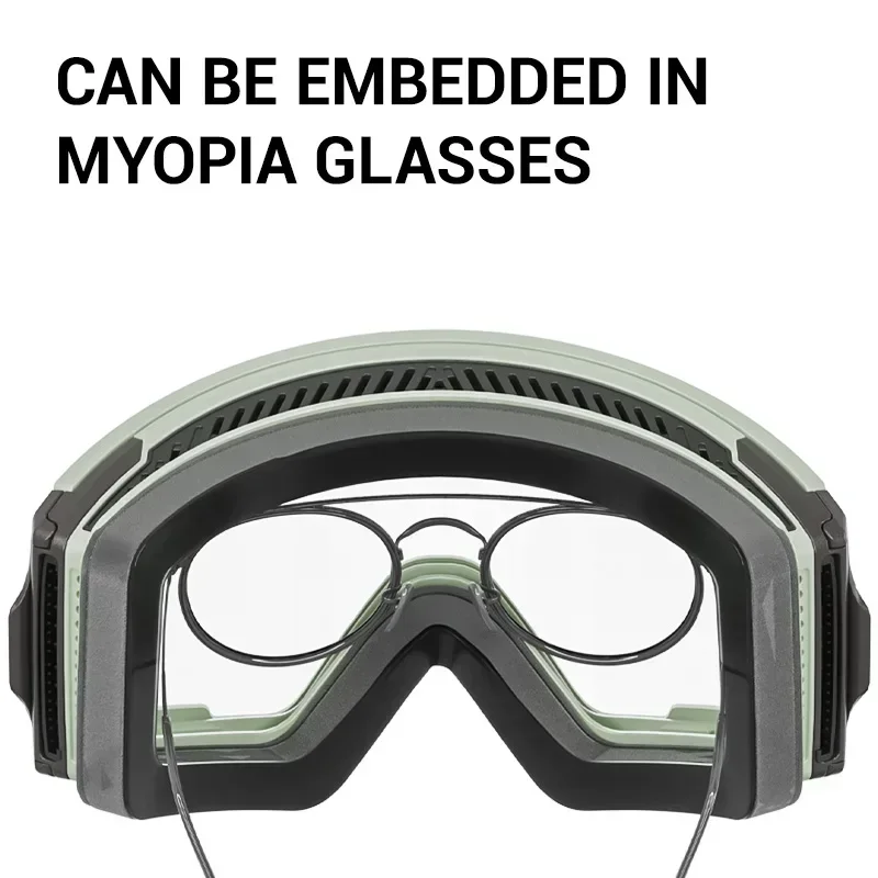 KAPVOE Color Photochromic Ski Goggles Double Magnet adsorpt Layers UV400 Anti-fog Coatings Snowmobile Snowboard Skiing