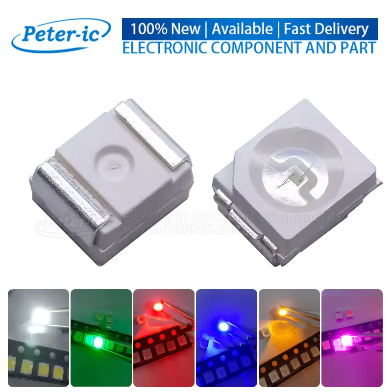 (100 pz) 3528 1210 diodi LED SMD rosso arancione giallo verde azzurro giallo-verde ghiaccio-blu rosa bianco avviso-bianco viola 1.8-3.4V