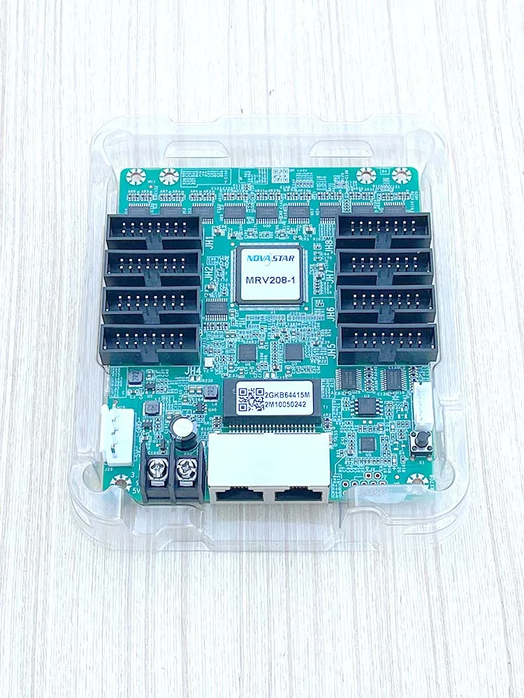 Novastar MRV208-1 풀 컬러 대형 LED 비디오 화면 수신 카드 카세트 8 HUB75E 포트 인터페이스 256x256 픽셀 컨트롤러