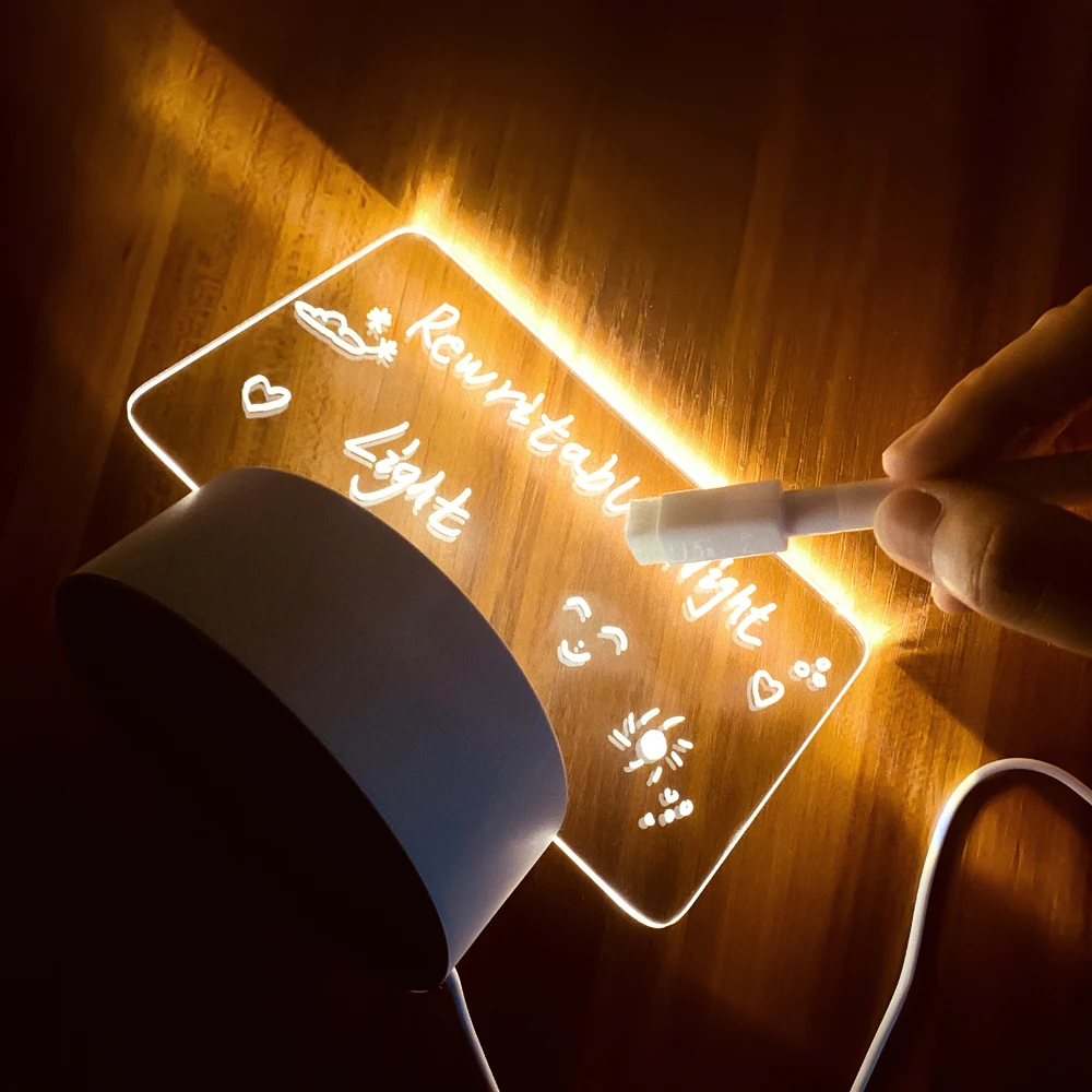 ノートボードクリエイティブ Led ナイトライト USB メッセージボードホリデーライトペン付きギフト子供のためのガールフレンドの装飾ナイトランプ