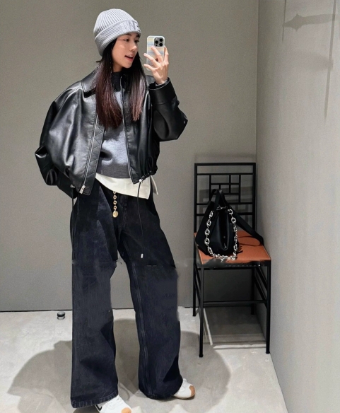 Женская мода 2021, осенне-осенняя куртка из искусственной кожи с эластичной регулируемой талией, женское пальто и верхняя одежда