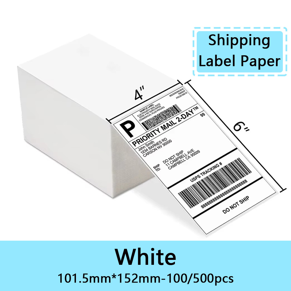 4 "x 6" inch Thermisch Label Papier 100x150mm 100/500 STUKS Voor Thermische Verzending Etiketten DHL UPS Express Barcode Voor 9220/9210/246S/D200