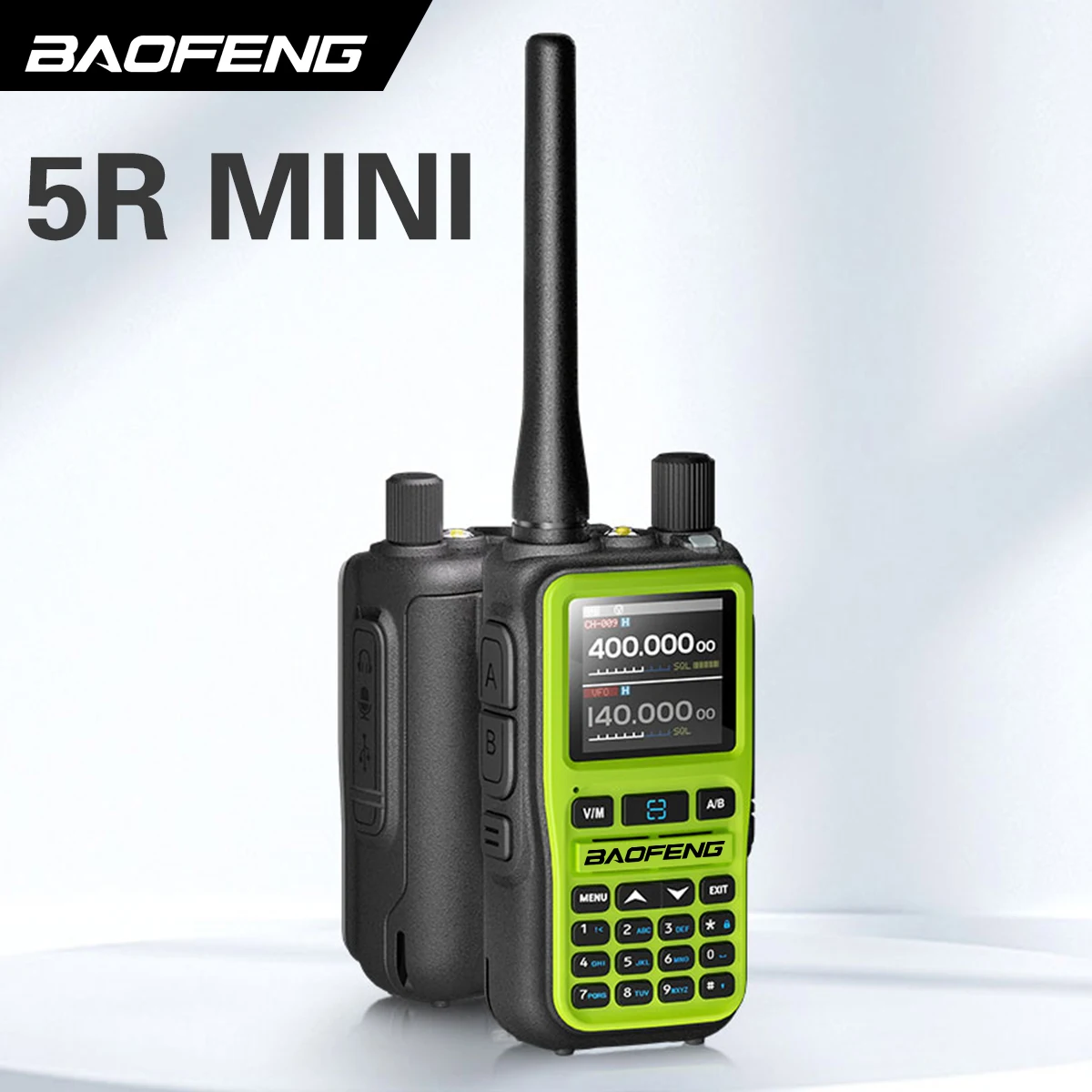 Baofeng UV 5R Mini Walkie Talkie Bluetooth Programming Frequency Type-C Charger Dual PTT Band AM/FM Camping Portable 2 Way Radio