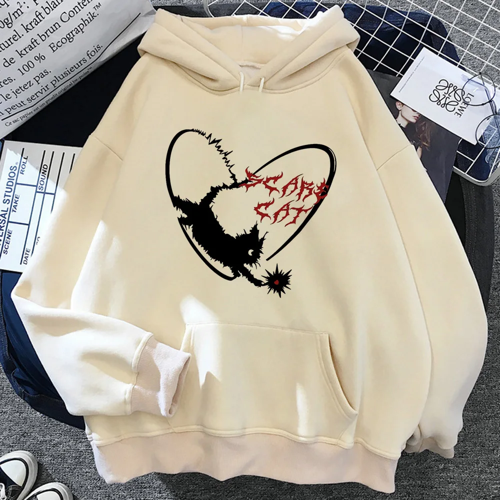 レディース原宿キャットパーカー、フード付きスウェットシャツ、90年代の服、2023