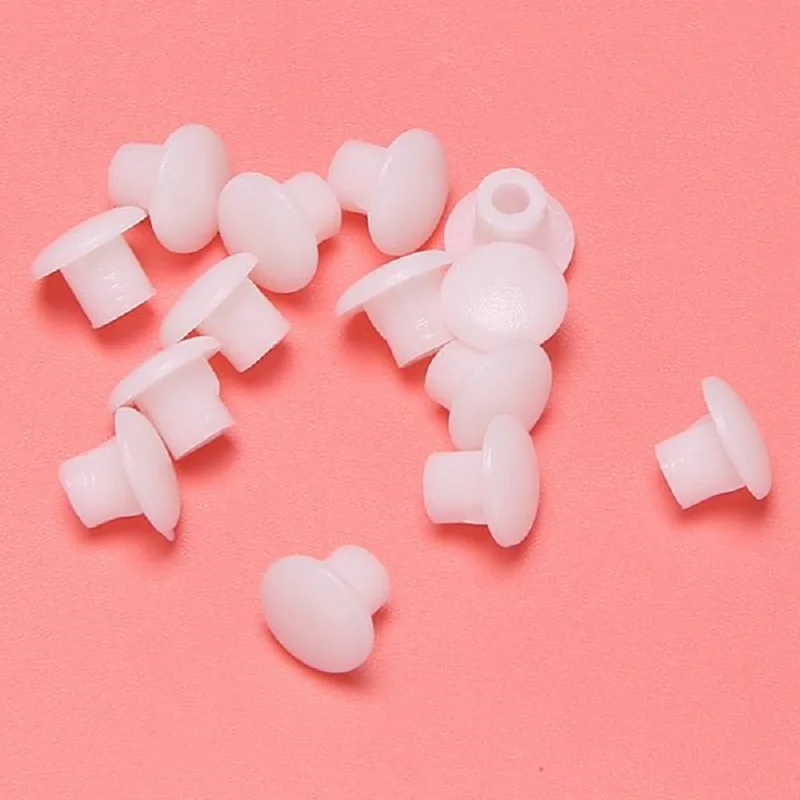 Promozione! Coperchio a vite in plastica a forma rotonda coperchio bianco 50 pezzi per foro diametro 5mm