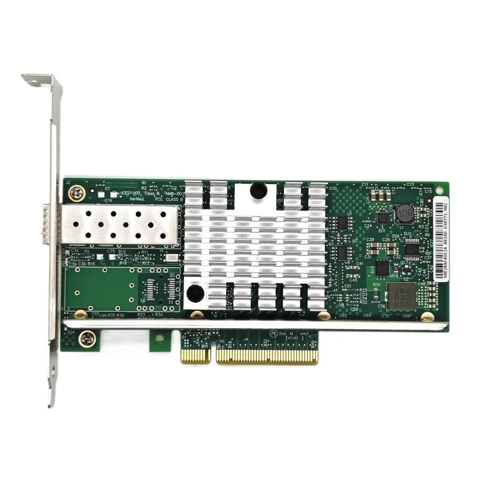 Adaptador de red Ethernet de 10 Gb Intel 82599EN X520-DA1 1xSFP+ Puerto PCI-E x8,x16 M.2 Tarjeta NIC compatible con servidor Windows/7/8/10/VMware