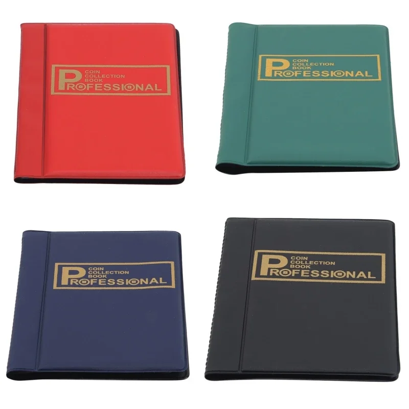 480/120 moedas livro de armazenamento moeda comemorativa coleção álbum suportes coleção volume pasta segurar multi-cor moeda vazia