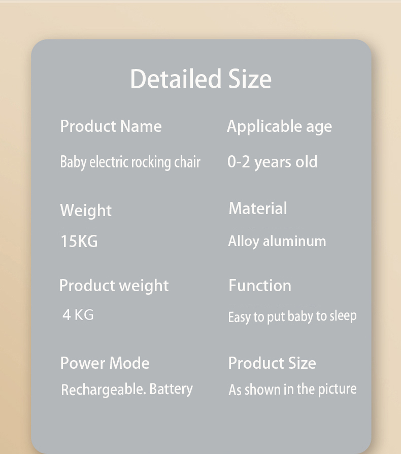 Chaise à bascule électrique, lit de bébé, balançoire automatique, secoueur électrique, inclinable, ceinture de sécurité à cinq points avec télécommande