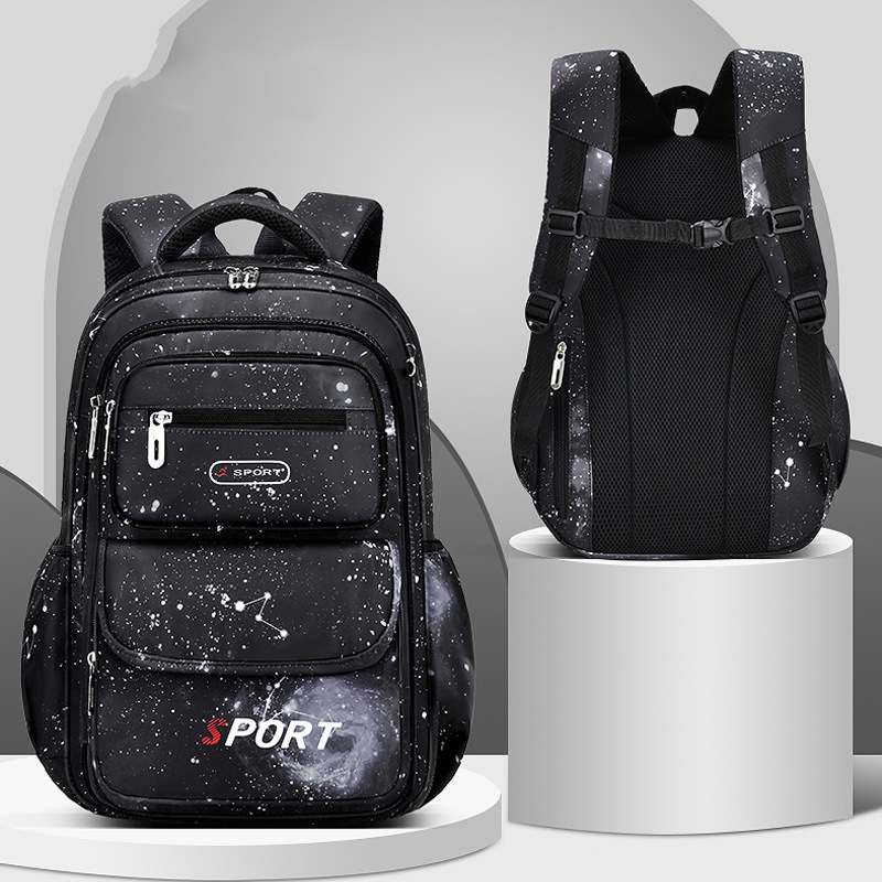 Boys' Fashionable Hundred Schoolbag Large Capacity Waterproof Abrasion Resistant Suitable for Grades 1 to 6