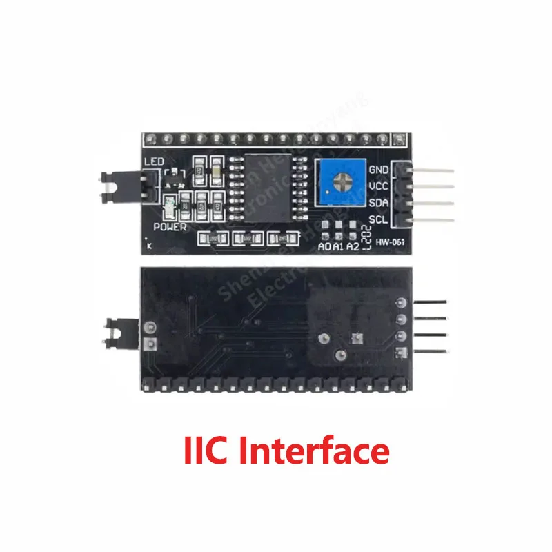 1pcs LCD1602 1602 LCD module màu xanh/vàng màu xanh lá cây Màn hình 16x2 nhân vật LCD hiển thị pcf8574t pcf8574 IIC I2C giao diện 5V cho ardui