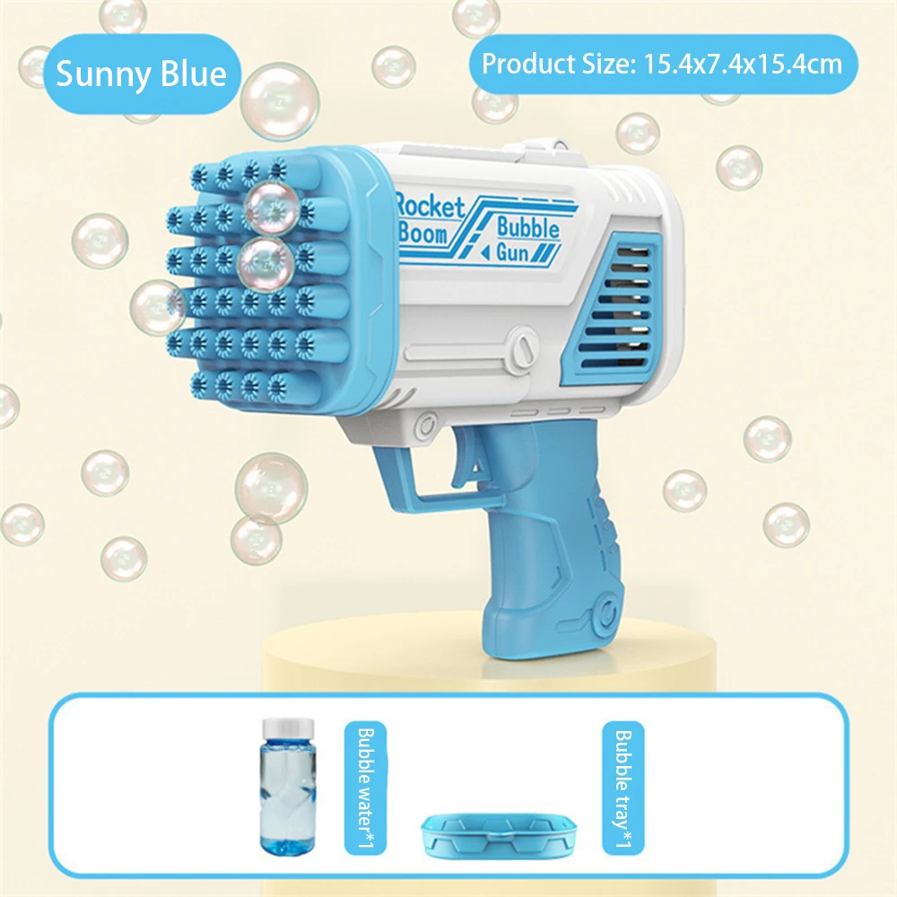 เด็ก 32 หลุม Bubble Machine ไฟฟ้า Bubble Gun กลางแจ้งเด็ก Bubble Blowing ของเล่น