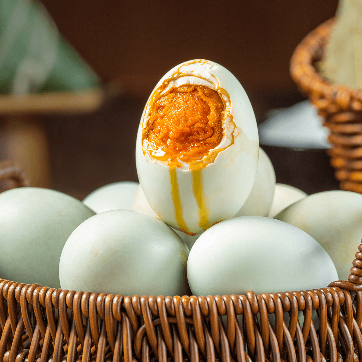 [8Packs 48Pieces]Cooked Salted Duck Eggs - 6 Pieces, 13.75oz*8Packs