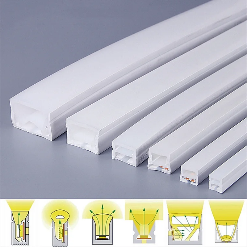 1-5 Mét/cái Linh Hoạt Neon Silicon Ống LED Cấu Hình Nhà Ở Đèn Chống Nước IP67 Ruy Băng Ngoài Trời Trang Trí Tuyến Tính Băng Dây đèn