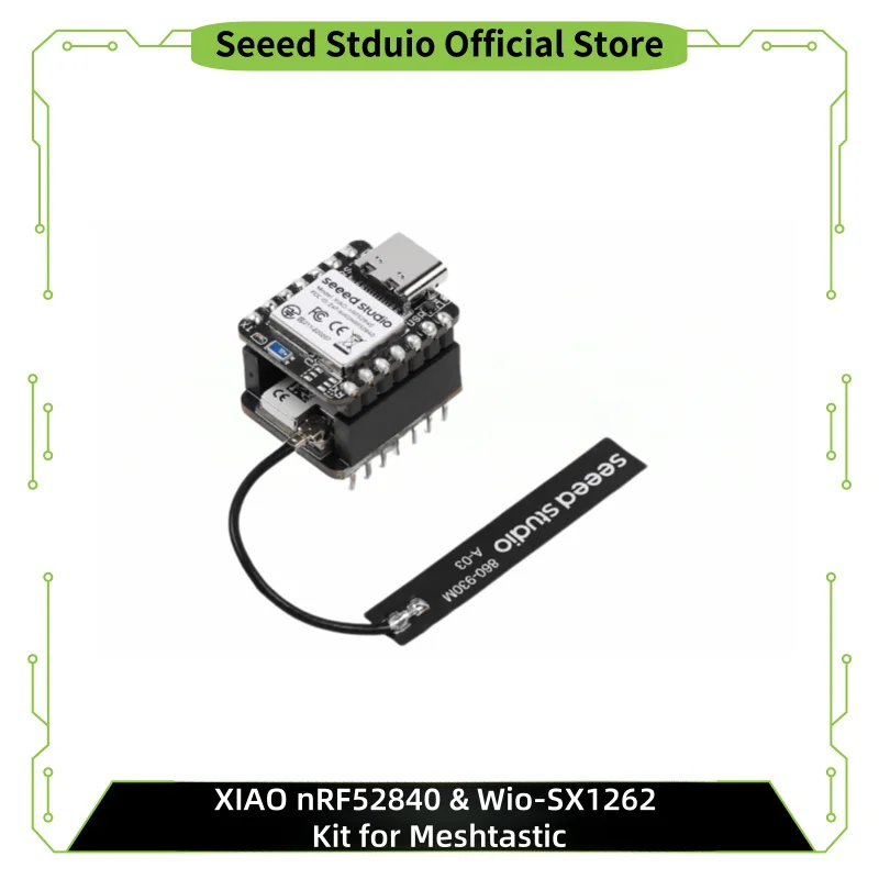 XIAO nRF52840 & Wio-SX1262 Kit for Meshtastic, 868MHZ, 915MHz, LoRa 862-930MHz, Microcontroller Bluetooth, Integrated Antenna