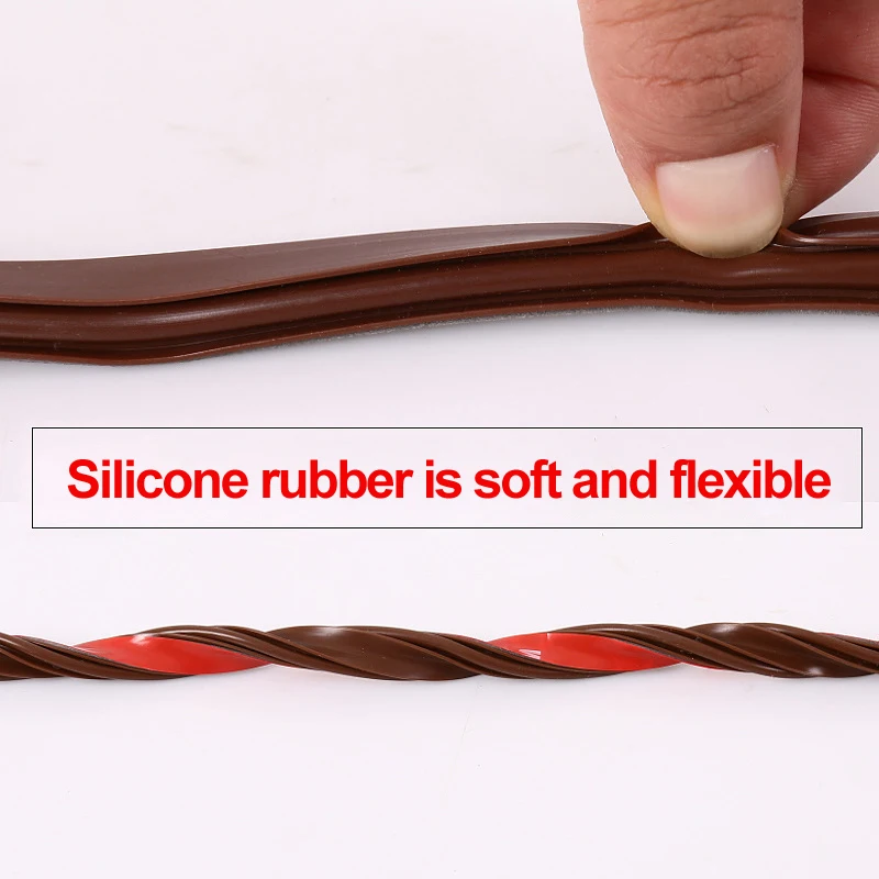 Clearance_6meter bande d'étanchéité en caoutchouc de Silicone Crash 10x6/8/10/12/15mm bande de string de porte insonorisée porte/fenêtre de sécurité scellée