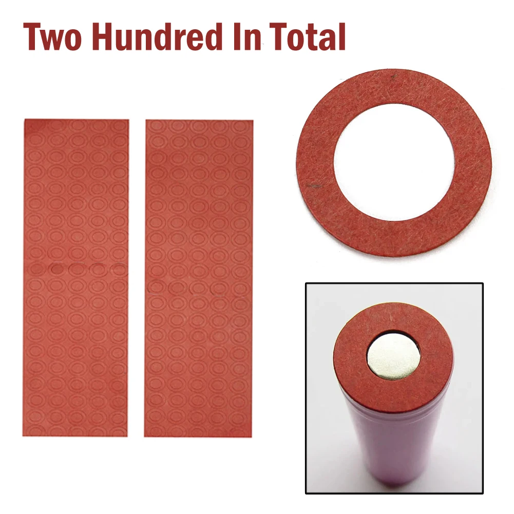 200 stücke Batterie Isolator Isolierung Ring Klebstoff Karton Papier Für 18650 Batterie Isolierung Dichtung Papier Isolierte Pads