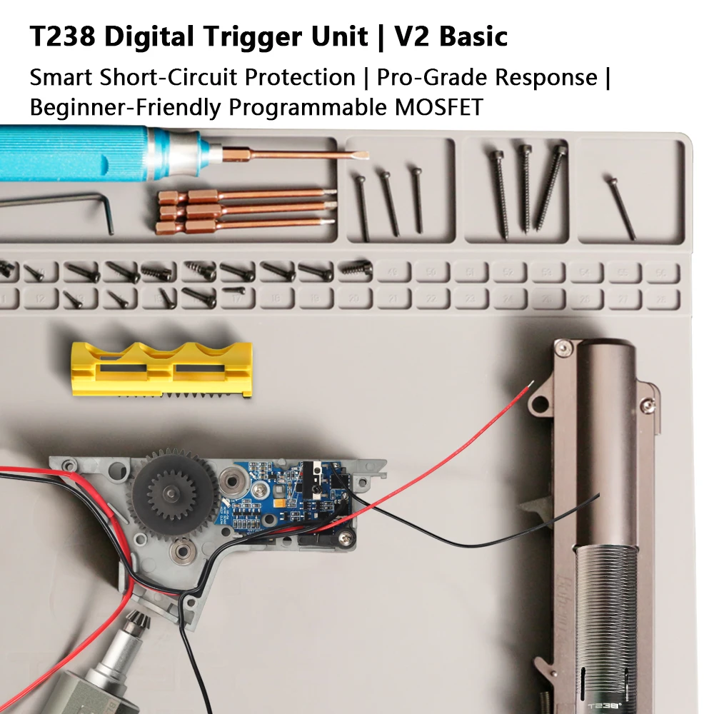 T238 V1.9 Basic V2 Двоичная защита от перегрева Активное торможение для коробки передач AIRSOFT Gel Ball V2