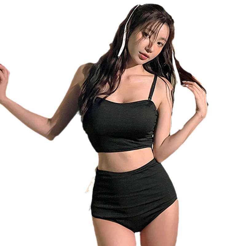 女性用2ピースレッドビキニ,ハイウエスト水着,ブラジル風,ビーチ用,セクシー,2022