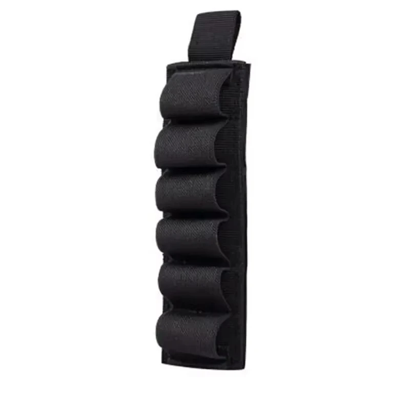 Bolsa tática para espingarda com 6 espaços, bolsa de munição molle com fecho de velcro, nylon resistente para caça e ao ar livre ​
