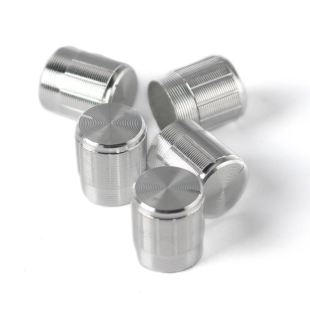 5PCS WH148 15*17mm Potentiometer Knob Cap Silver Aluminum Alloy Knob Caps
