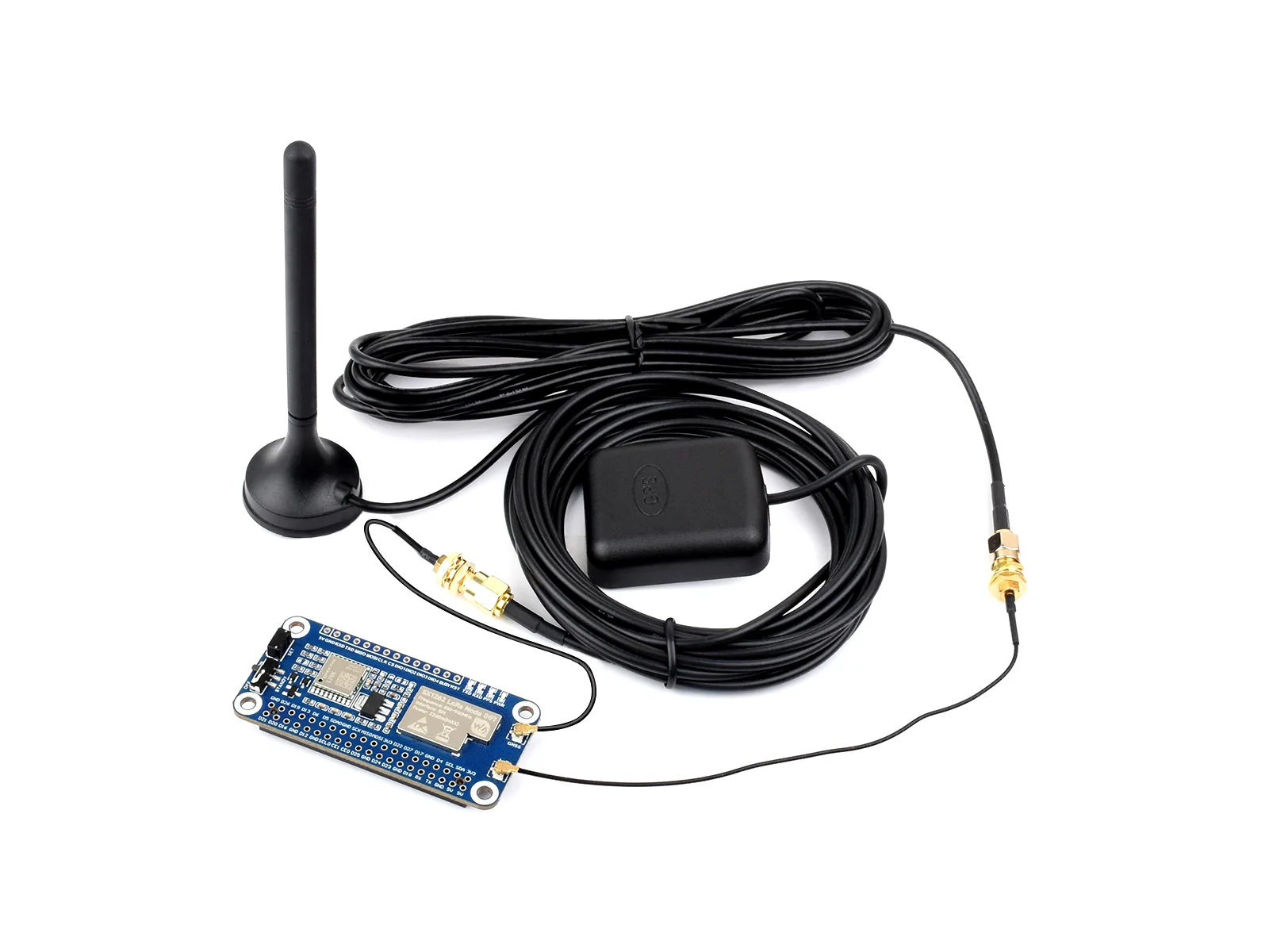 Waveshare SX1262 LoRaWAN Node โมดูลบอร์ดขยายแม่เหล็ก CB เสาอากาศ, ตัวเลือกสําหรับความถี่ GNSS สําหรับ Raspberry Pi