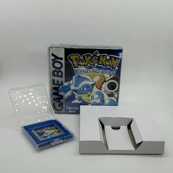 Pokemon Series Blue Crystal Gold Green Red Silver Yellow ESP Version GBC Game in Box for 16 Bit Video Game Cartridge No Manual