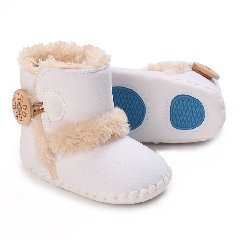 Zapatos de invierno para bebé recién nacido, botas de nieve cálidas de algodón para niños y niñas, calzado cómodo para caminar con suela suave y bonita a la moda