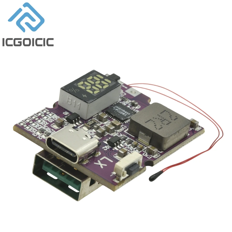22.5W Power Bank Bidirectional Fast Charging Mobile Power Bank Module for Lithium Battery Charger Board Supports QC4+
