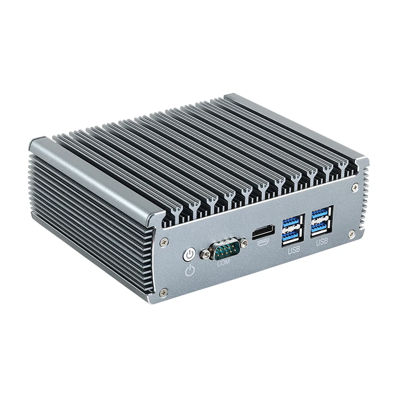 Mini PC industrial sin ventilador Intel i7-1165G7 N100 6x 2,5G Ethernet 4x USB COM-RS232 HDMI Mini-PCIe compatible con Windows Linux OpenWrt