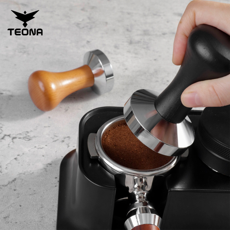 Coffee Barista Espresso Flat Tamper Base, Pressmatte, Dosierring, Kaffeekorb, Siebträgerhalter, 58 mm, 53 mm, 51 mm