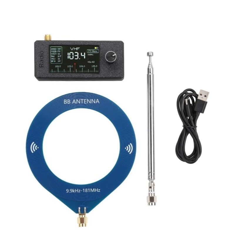 Caja impresa en 3D ATS-mini V3 SI4732 0,5-108MHz bolsillo SSB Mini Radio ESP32 AM FM receptor de Radio de todas las bandas amplificador de auriculares Hi-Z