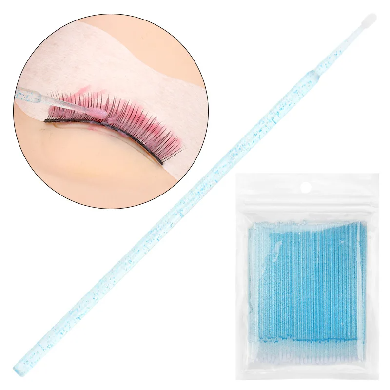 100PCS Cotton Swabs Eyelashes Extension Brushes Micro Applicators For Eyelash Extension Removing Cleaning Tool Accessories