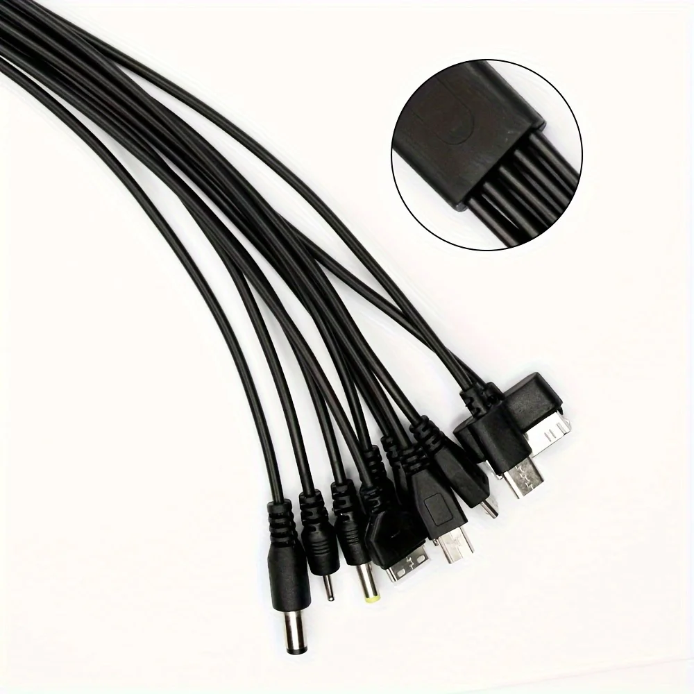 NNBILI Uniwersalny wielofunkcyjny kabel USB do ładowania telefonu 10 w 1 Wielogłowicowy kabel do ładowania do ładowarki Samsung Nokia