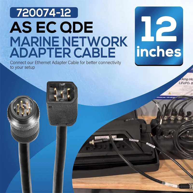 61377-12 als ec qde 12 Ethernet-Adapter kabel, schwarz ersetzen für Humminbird kompatibel mit Helix 7 g2n & g3n Modellen, alle Helix