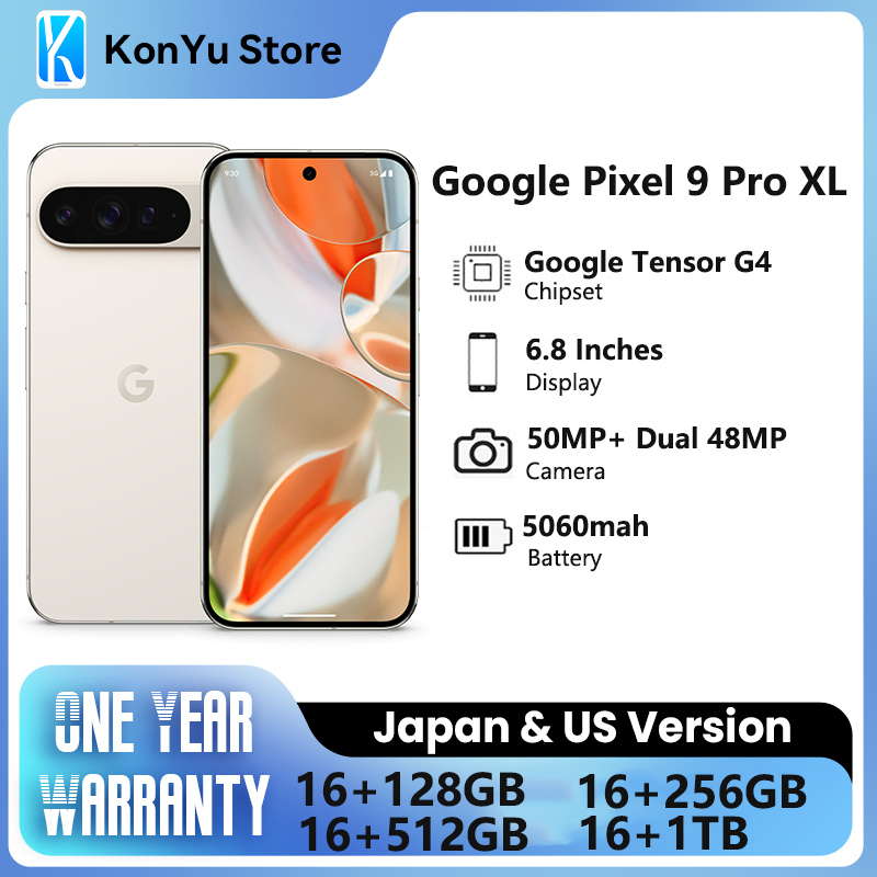 Nuevo Google Pixel 9 Pro XL 6,8 pulgadas Google Tensor G4 16GB RAM 37W cableado 5060 mAh 50MP + 48MP IP68 NFC SmartPhone