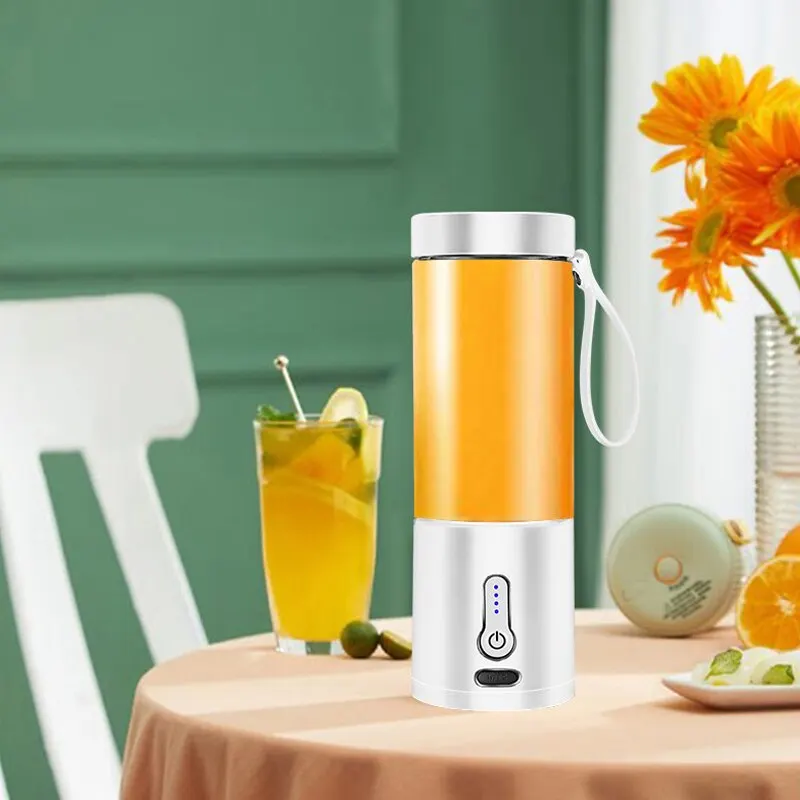 Poderoso Liquidificador Portátil para Smoothies, USB Recarregável, Processador de Alimentos, Máquina Misturadora de Frutas, Mini Juicer Cup, 530ml