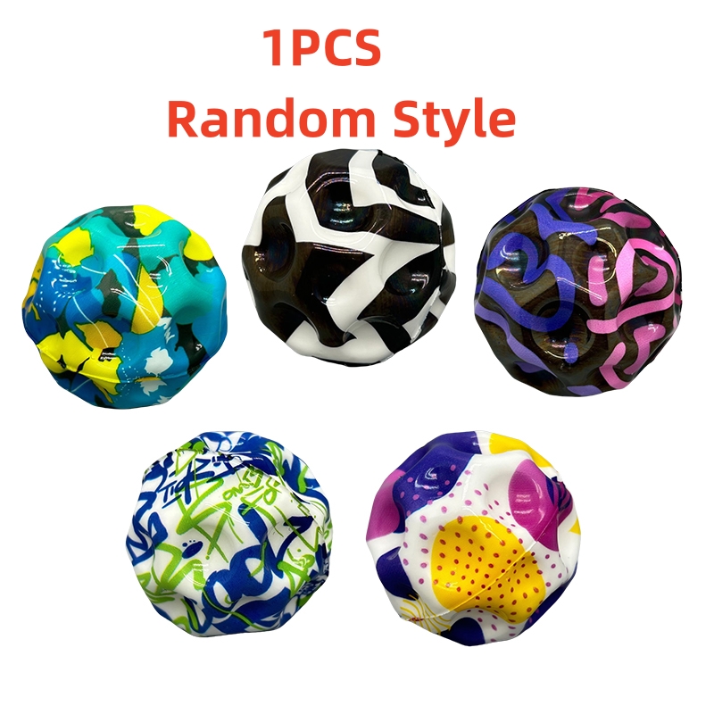 Bola saltando porosa em forma de lua, bola super elástica, brinquedo divertido para crianças ao ar livre, receptor de pressão interno e externo